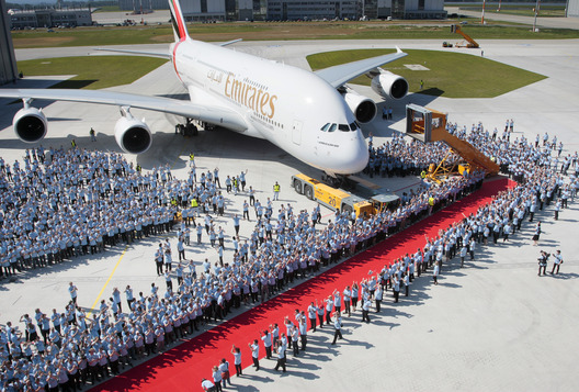 Erstauslieferung Airbus A380 an Emirates